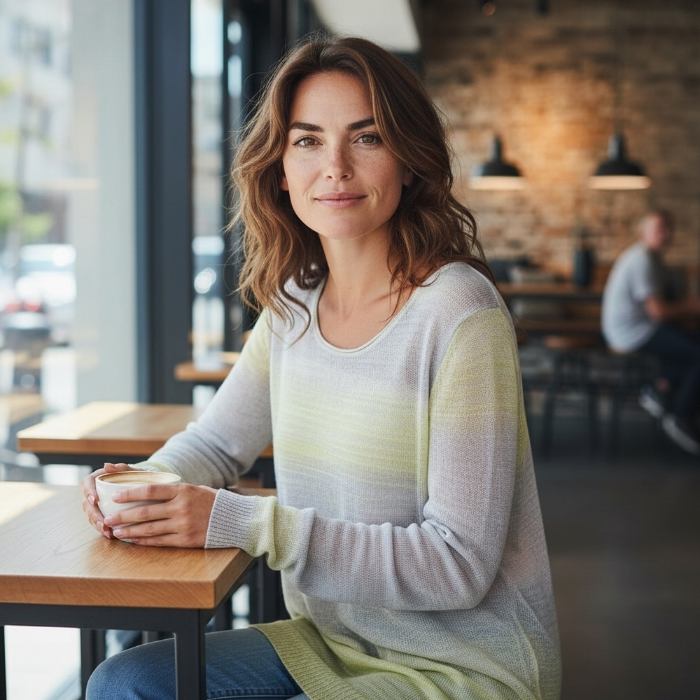 Les Copains Striped Knit Sweater Size 8 New